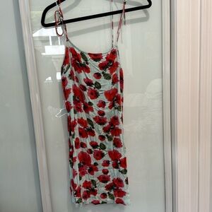 Rose print dress